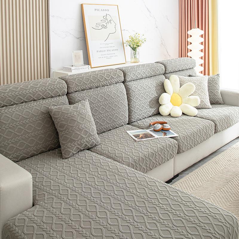Жаккардовый флисовый чехол для дивана, универсальный универсальный эластичный чехол для дивана, универсальный чехол для дивана на четыре сезона, против кошачьих царапин