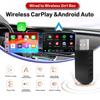 Carplay Wireless 2 IN 1 Adapter Mini Box WiFi Fast Connect Wired To Wireless Android Auto For USB/Type C Dongle Plug And Play