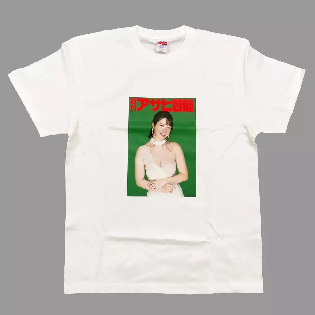 Tokuma Shoten Weekly Asahi Geino Eriko Sayo Cover T-T-Shirt White L 2024 New