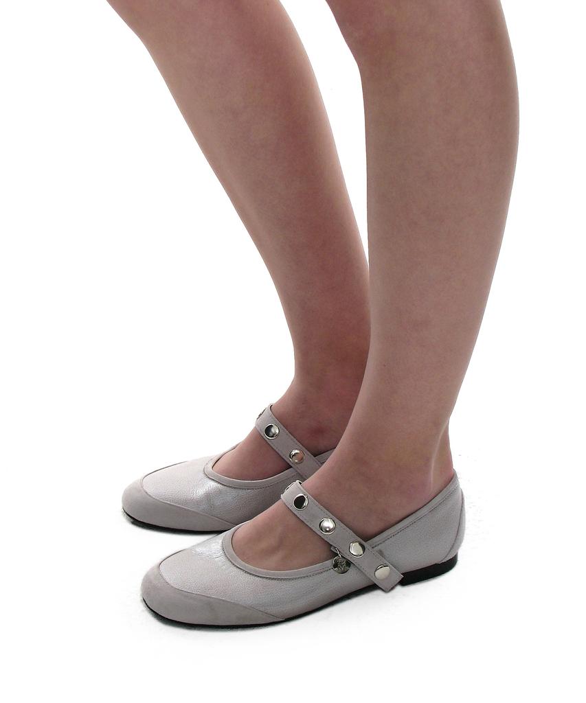 Partimento Women Studded Strap Mary Jane_Silver