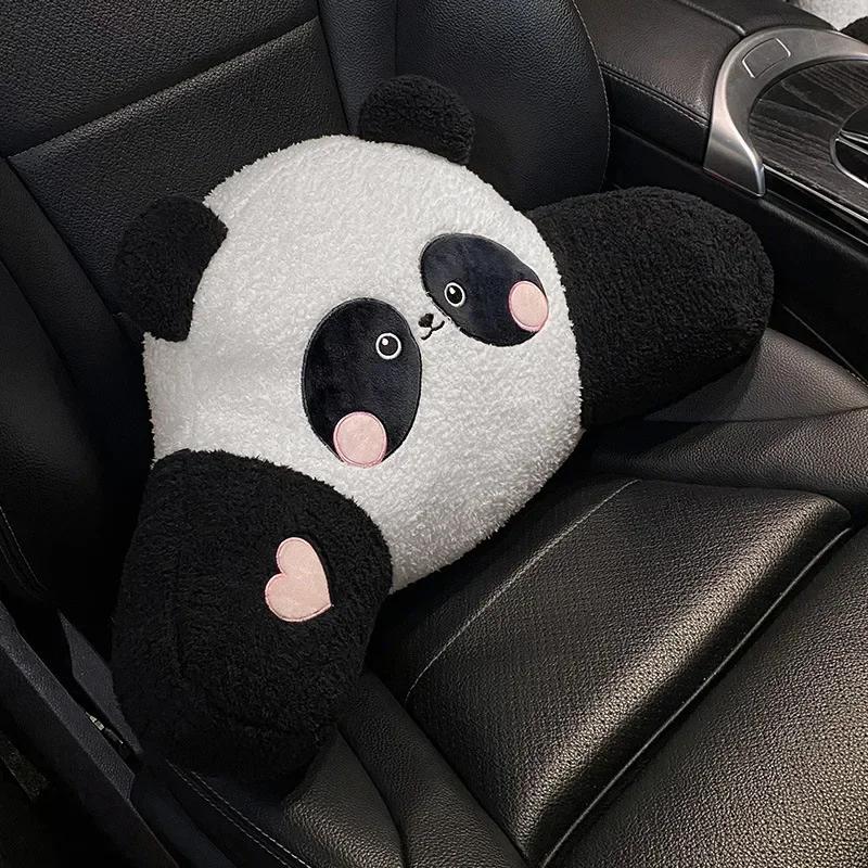 Cartoon Panda Car Seat Cushion Breathable Ice Silk Summer Car Seat Cover Protector Pad Mat Dust Proof Interior Accessories