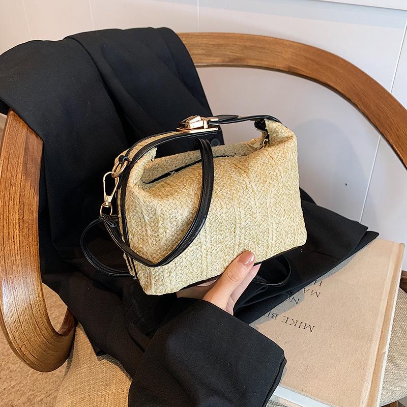 Новая вязаная сумка, корейская сумка, модная сумка, маленькая сумка, женская пляжная сумка для отдыха на одно плечо