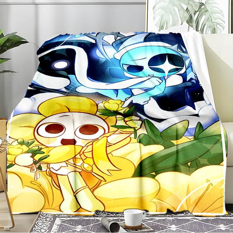 Colorful Cartoon Dandy Blanket Flannel Throw for Sofa, Indoor, Camping, Living Room, Office, Chair, And Bed Soft Birthday Gift