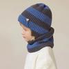 2pcs Neck Warmer Children Hat Scarf Set Fleece Lining Children Winter Hat Scarf  for Winter