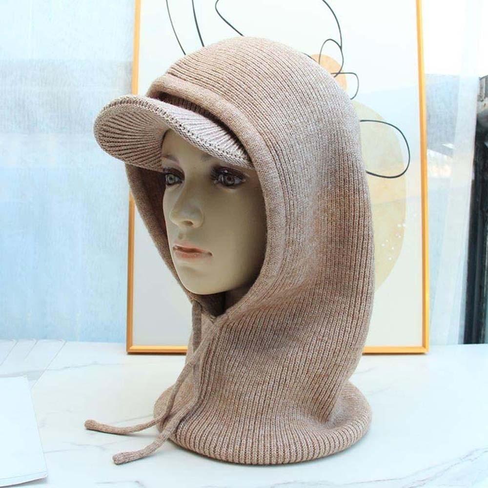 Soft Knit Balaclava Hat Thickened Thermal Scarf Cap Hooded Neck Warmer Cycling