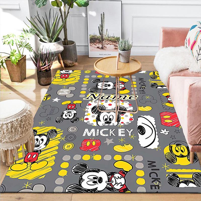 Custom 1Pc Mickey Mouse Rug Office Carpet Indoor Outdoor Entrance Doormat Nonslip Soft And Comfortable Living Room D916133