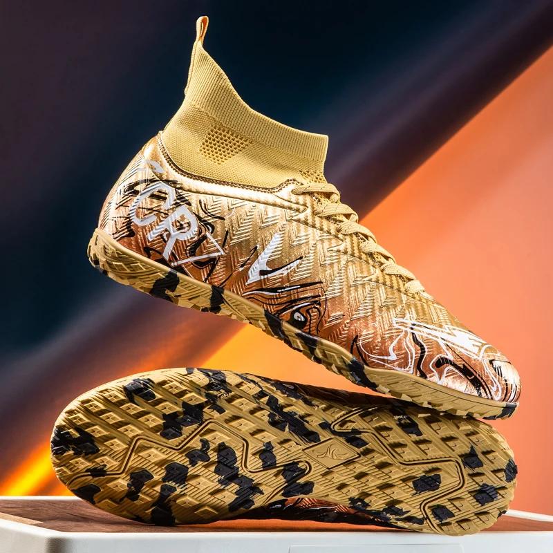 Новые молодежные спортивные бутсы CR7 Низкие Студенческие Футбольные Бутсы с Длинными И Сломанными Шипами для Тренировок и Матчей Профессиональные