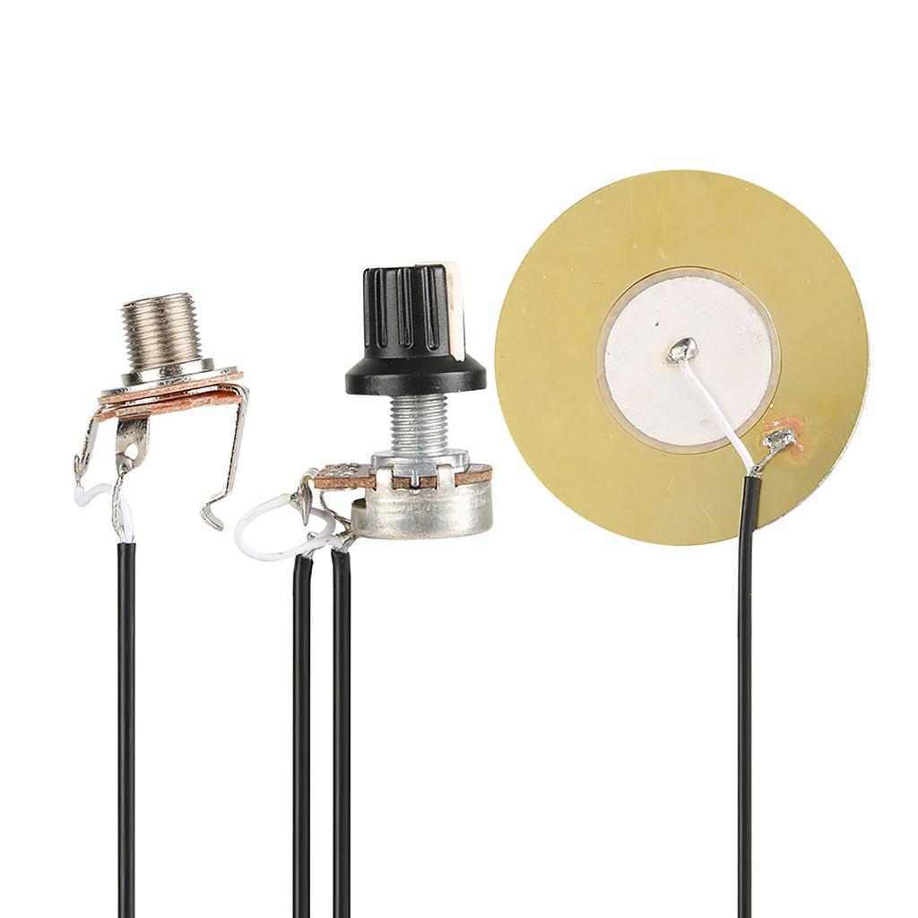 Guitar Piezo Transducer Pickup for Guitar Violin Ukulele Mandolin BanjoBlack