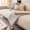 1pc Cotton Line Sofa Cover Solid Color Non-slip Couch Cushion Four Seasons Universal Sofa Mat Simple Sofa Slipcover Living Room