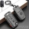 hijk1 Leather Car Key Case Cover Shell Bag For Volkswagen VW Polo Tiguan Passat Golf 4 5 Jetta Beetle Scirocco Keychain Accessories