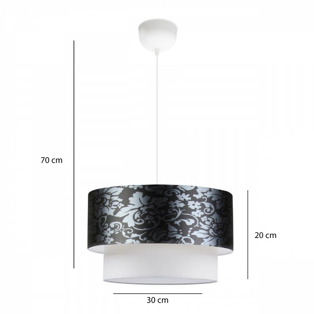 Black Silver Cake Pendant Lamp PVC Material Bedroom Living Room Living Room Chandelier