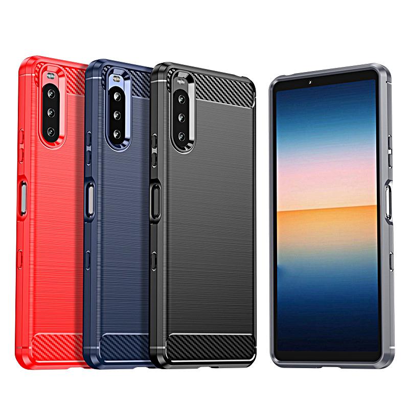 Brushed Texture Case For Sony Xperia 10 1 IV Iii 5 Ii Lite L3 L2 L1 Plus 8 XA1 Ultra XA2 XA3 XA4 XZ4 XZ5 XZ3 Cover Carbon Case