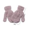 Boys Girls Winter Lovely Soft Warm Baby Candy Color Coral Plush Mittens Full Fingers Kids Gloves