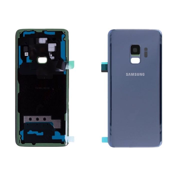 Cache batterie (vitre arrière) - SAMSUNG - Galaxy S9 G960F - Bleu corail - Originale - Pièce détachée