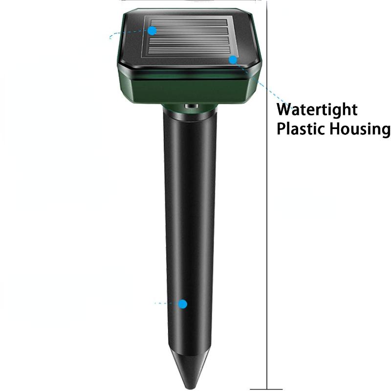 Ультразвуковой солнечный отпугиватель вредителей, датчик движения, репеллент, водонепроницаемый садовый, сельскохозяйственный, для животных, кротов, птиц, змей