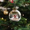 Christmas Santa Claus Hanging Decoration Clear Ball Playing Tennis Golf Soccer Basketball Badminton Santa Xmas Tree Hanging Ornament Pendant