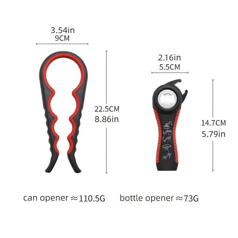 Nine-in-one multifunctional bottle opener set Ergonomic non-slip rubber handle can opener set Effort-saving lid-opening tool Designed for