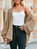 Women's Chunky Knit Cardigan Oversized Open Front Long Lantern Sleeve Cozy Sweater Coat