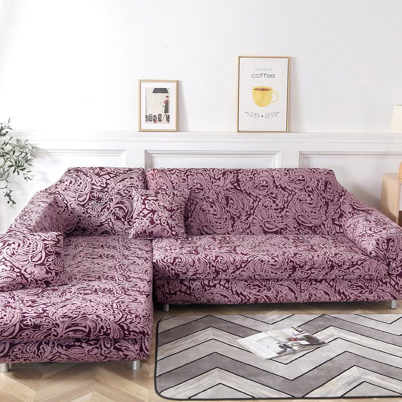 Чехол для дивана с принтом, эластичный чехол для дивана для гостиной, угловой диван с домашними животными, L-образный шезлонг, чехол для дивана, диваны 1/2/3/4 места