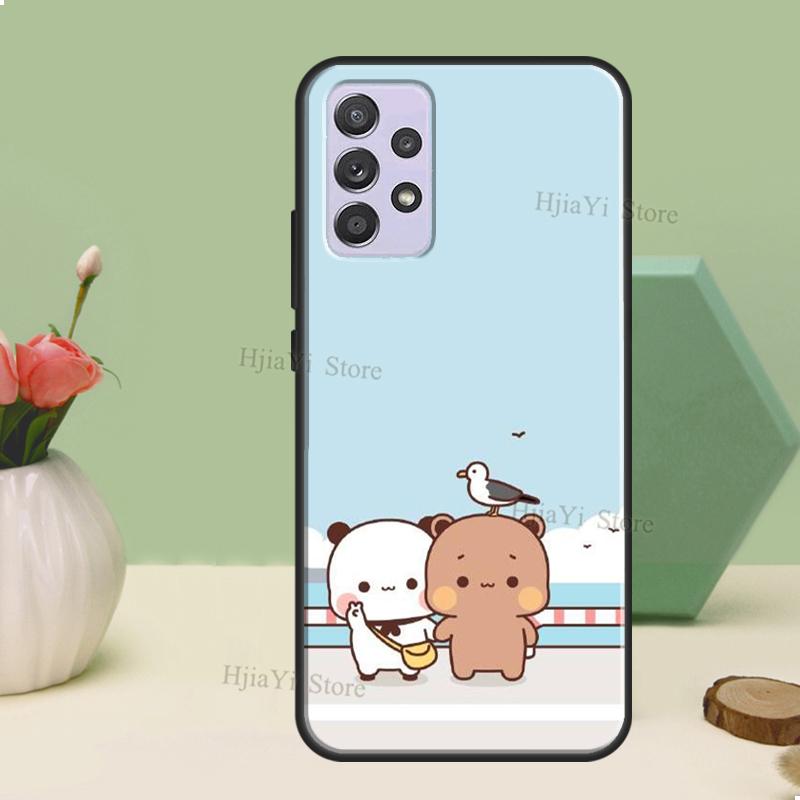 Peach And Goma Cat Case For Samsung A21S A20S A30S A03S A50 A70 A52 A72 A32 A22 A12 A31 A71 A51 Phone Shell