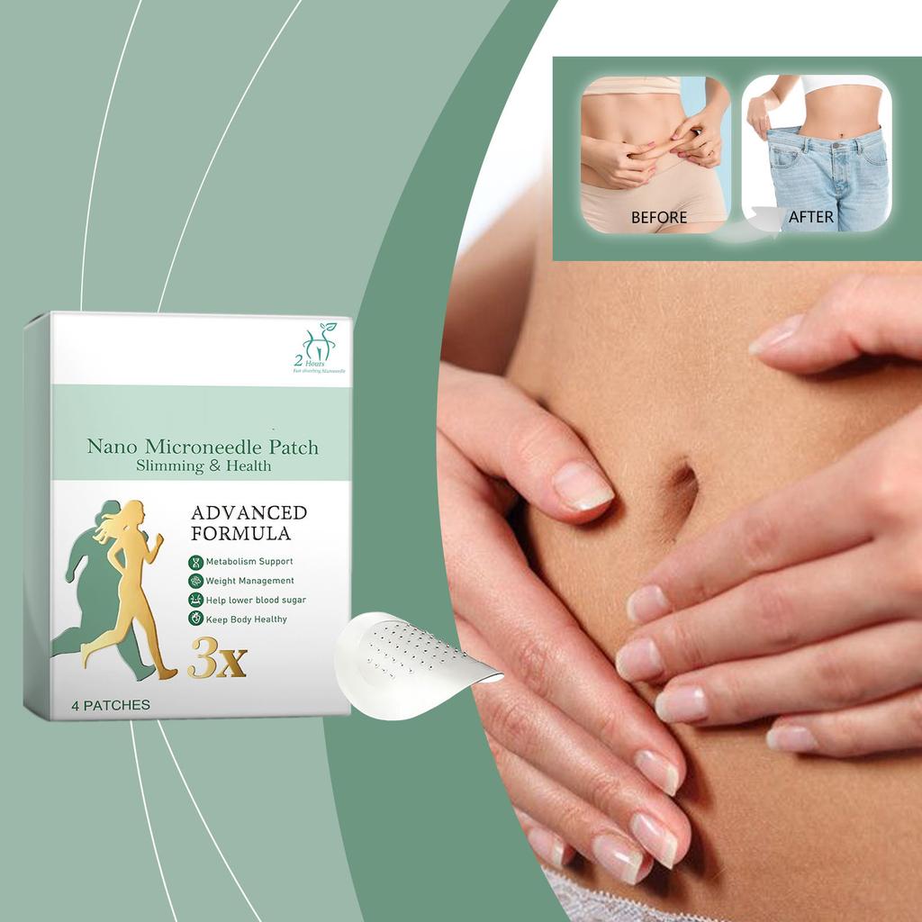 Нано-пластырь с микроиглами для похудения, Пластырь для подтяжки пупка для ленивых, Жиросжигающий пластырь, Вспомогательное средство для формирования тела для ленивых.