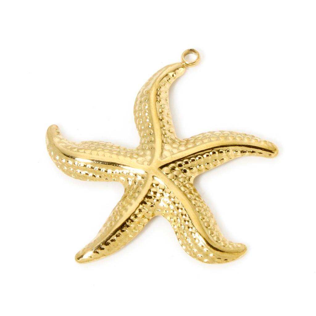 1 Piece Seahorse Animal Shell 3D Charms 304 Stainless Steel Ocean Jewelry Pendants 18K Real Gold Plated Pendant for DIY Jewelry