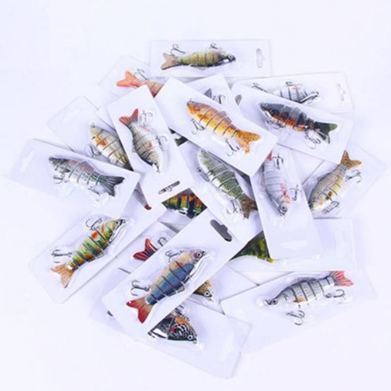 10cm/18g Fishing Lures 12 Colors Multi Segments Jointed Bionic Fake Bait Sinking Wobblers Fishing