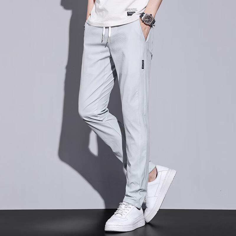 PLAYBOY Men's Summer Quick-Dry Slim Fit Casual Pants