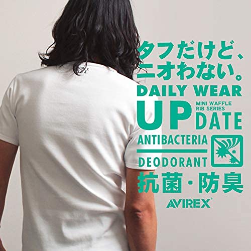 Long T Daily Crew Neck Rib TEE DAILY RIB CREWNECK TEE 6153481 [Avirex] (Antibacterial) (Odor Resistant) Men's