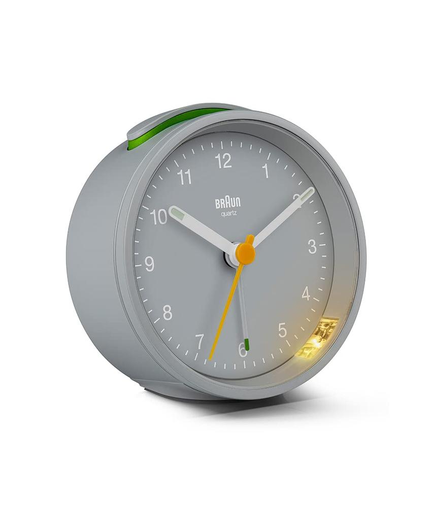 Table Clock Alarm Clock Gray BC12G Analog Alarm Clock Genuine Import Product Table Clock BRAUN/Brown