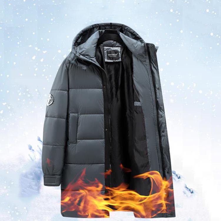 Men's Winter Jacket Warm Cotton Down Hooded Parka Men Windbreaker Padded Long Padding Coat