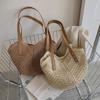 Yogodlns Летняя соломенная сумка на плечо для женщин, пляжные сумки ручной работы из ротанга, тканая большая сумка для отдыха, дорожная сумка подмышки большой вместительности