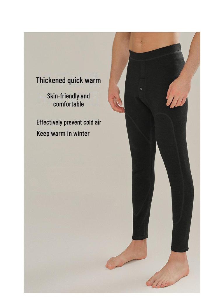 Унисекс-штаны из шерсти и шелка с бархатной подкладкой на коленях — высокая талия, плотные и удобные для пар среднего и пожилого возраста