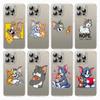 S-5 Tom and Jerry Case for iPhone 11 12 13 14 15 16 Pro Max Redmi A3 9A 9C 10A 10C 13C Note 9 11 Samsung S24 S21 S20 Ultra Plus A04S A05S