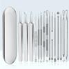 Stainless Steel Blackhead Remover Kit Comedone Extractor Acne Tweezers & Beauty Needles for White/Black Heads