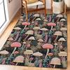 Mushroom Rug Area Rug Floral Carpet Housewarming Gift Jungle Rug Kitchen Rug Soft Thin Rug Washable Rug Bathroom Mat Nursery Rug