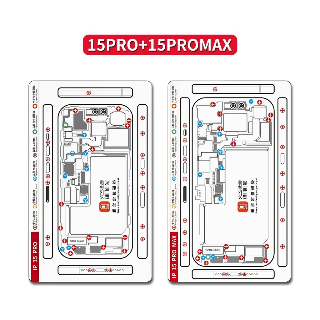 YCS Магнитная подставка для хранения винтов для iPhone X XR XS 11 12 13 14 15 16 PRO MAX PLUS MINI Подставка для запоминания винтов Хранение Инструменты для ремонта
