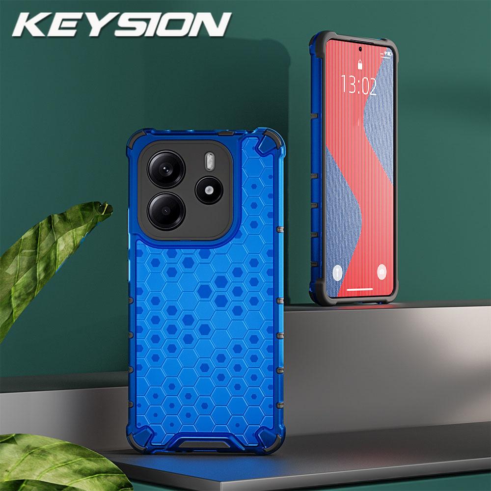 KEYSION Противоударный чехол для Redmi Note 14 4G 14 Pro+ 5G Силиконовый+ПК Прозрачный сотовый чехол для телефона Redmi Note 14 Pro 5G