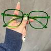 1 Piece of Women's Jelly Colored Fashionable Flat Frame New Retro Simple Irregular Glasses Suitable for Daily Outings