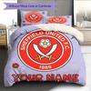 Custom Name Sheffield United2 Pattern Bedding Quilt Set  Home Decoration  Gift (1 * duvet cover + 2 * pillowcase  without core)