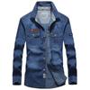 Denim Long-sleeved Shirt Men's Casual Large-size Top Autumn New Men's Shirt