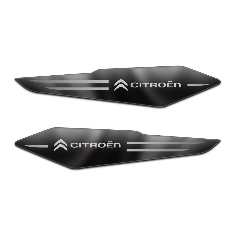 GEFR3 2Pcs Car Metal Reflective Logo Side Body Fender Decorative Stickers For Citroen C1 C2 C3 C4 C4L C5 C6 C7 VTS C-ELYSEE Berlingo
