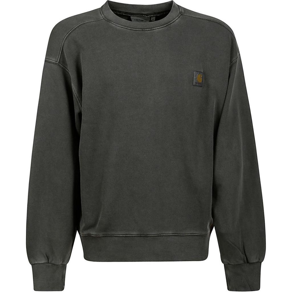 Carhartt WIP Логотип Значок Круглый вырез Опущенные плечи Длинный рукав Толстовка Мужская толстовка Черный I029957-89-GD