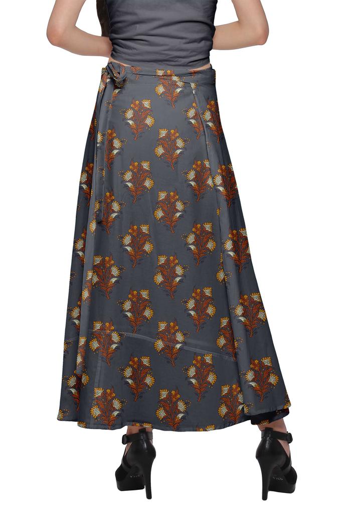 Moomaya Printed Maxi Skirt For Women Long Skirt For Girls Casual Wear