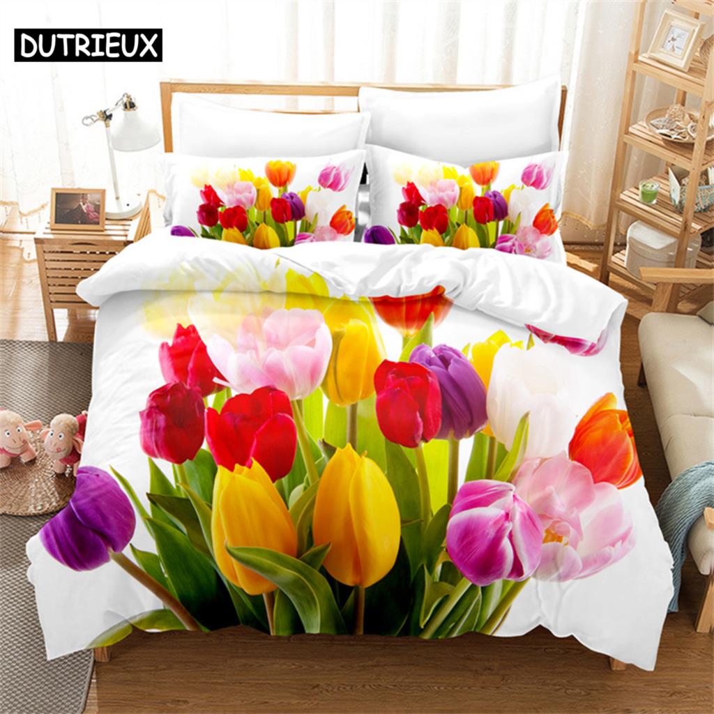 Комплект постельного белья Tulip Scenery Queen, пододеяльник, детский комплект постельного белья, комплект постельного белья King Size, комплект постельного белья