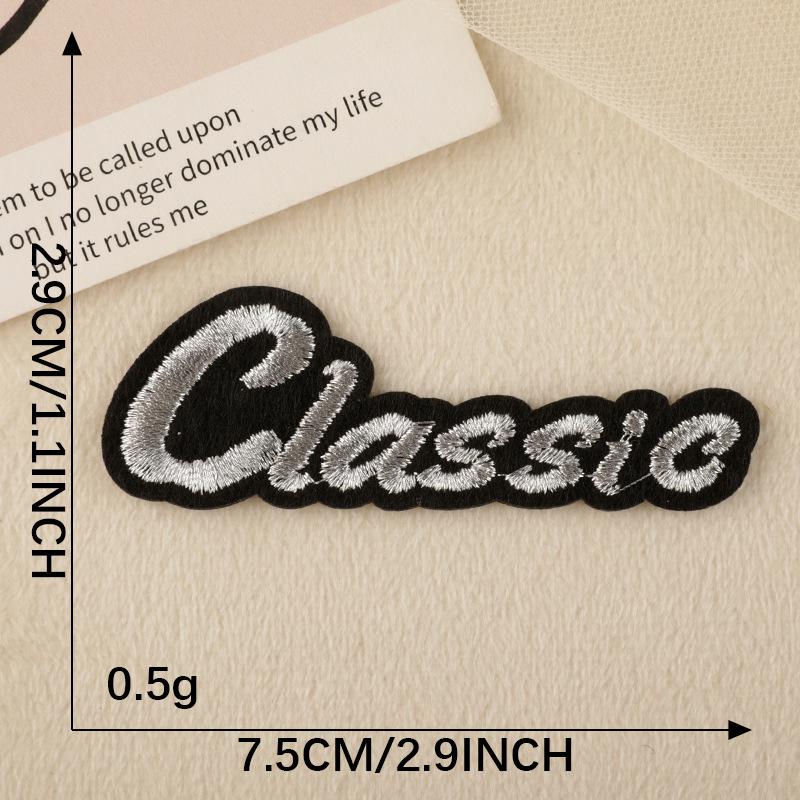 Мультяшная вышивка букв, термонаклейка для обуви и скрапбуков