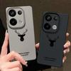 Простой чехол с текстурой кожи TPU с узором оленя для Xiaomi 13T Poco X7 X6 Redmi Note 14 13 Pro 12 11 Матовый Мягкий Ударопрочный Тонкий Телефон