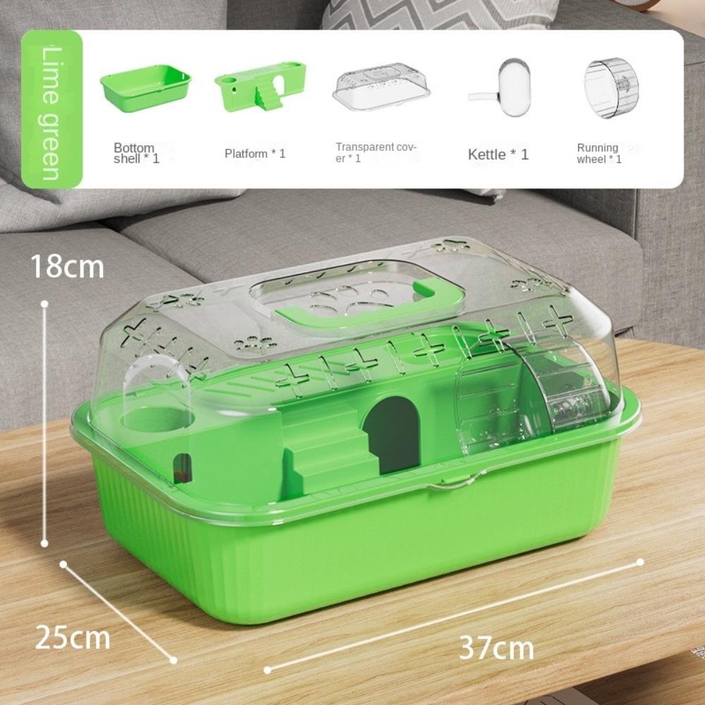 Transparent Hamster Cage Ventilation Small Animals Cages  for Gerbils Hedgehog
