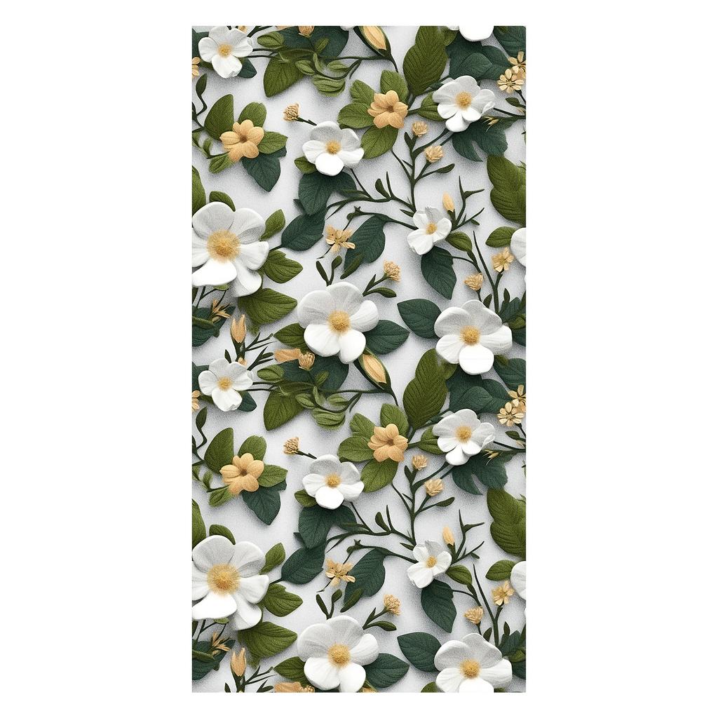 Nordic Style Plant Flower Splicing Wall Sticker Living Room Bedroom Background Wall Self-Adhesive Wallpaper Waterproof And Wear-Resistant Texture