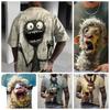 Футболка с принтом Funny Monster 3D, мужская и женская модная футболка большого размера с коротким рукавом, аниме-мультяшные коты, топы, футболки, футболка с осликом, новая